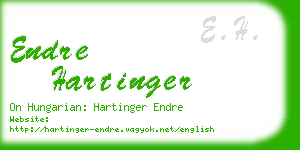 endre hartinger business card